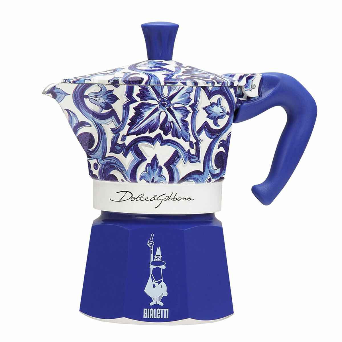 Bialetti Moka Pot Blu Mediterraneo 3 Cup Aluminum Coffee Maker